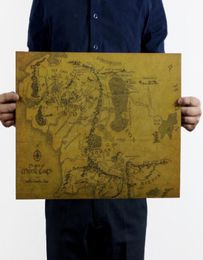 The Lord of the Rings MIDDLE EARTH MAP Vintage Kraft Paper Movie Poster Home Decoration Garage Wall Decor Art Retro Prints4662972