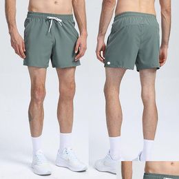 Yoga Outfit Mens Jogger Sports Elastic Waist Breathable Loose Shorts For Hiking Push Up Cycling With Pocket Casual Training Gym Short Ot9Kq