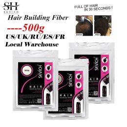 Sevich 500g Hair Fibre Refill 10 Colour Keratin Instant Hair Growth Fibre Powder Hair Building Fibre Spray Anti Hair Loss Product