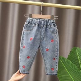 1PC Kids Baby Jeans Clothing Pants Toddler Infant Girls Denim Trousers Children Wears 4-11 Yeas L2405