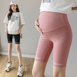 Summer Thin Cool Maternity Half Short Legging High Waist Belly Safety Pants Clothes for Pregnant Women Pregnancy Shorts L2405
