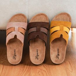 Slippers 2024 Women Wear Fashionable French Sandals With Low Heels And Retro Toe For Summer
