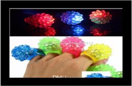 Decoration Event Festive Supplies Home Garden Drop Delivery 2021 Arrival Flash Mitts Cool Led Light Up Flashing Bubble Ring Rave B5585631