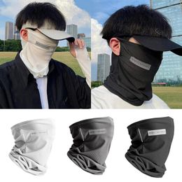 Scarves 1PC Anti-UV Mask Face Cover Fro Men Unsiex Cycling Sunscreen Silk Sun Protection Mesh Neck Wrap Summer