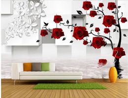Wallpapers 3D Stereoscopic Butterflies Backdrop Decorative Painting Customised Wallpaper Home Decoration