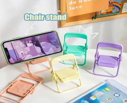 Mini Cute Chair Folding Stand Phone Bracket Portable Stretch Holder Tablet Support For Mobile iPhone Cellphone Accessories Desk Di8336126