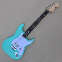 Light Blue Electric Guitar with One Pickup Rosewood Fretboard 21 Frets Can be customized