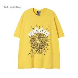 Sp5ders Shirt T-Shirt Designer Tee Luxury Fashion Mens Tshirts Web Foam Printed Short Sleeved Loose Men And Women Spider 0161
