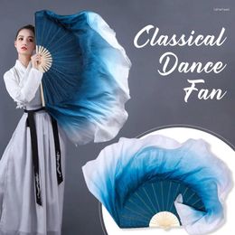 Decorative Figurines 50cm Women Folk Dance Fan Pink Half Circle Gradient Imitation Silk Veil Chinese Classical Hand Square Yangko