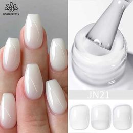 Nail Polish Born Pretty milky white jelly nude gel nail polish 10ml white transparent soap gel Vernis semi permanent UV curing d240530