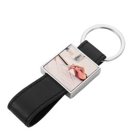 Arts And Crafts Sublimation Blank Keychain Leather Keychains Bag Diy Pendant Accessories Drop Delivery Home Garden Gifts Dhcpv