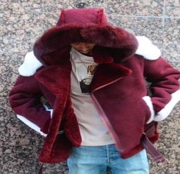 Men039s Fur Faux Lugentolo Men Leather Jacket Winter Warm Fashion Coat Plus Size Hooded Long Sleeve Casual Mens Clothing7589939