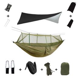 Hammocks Outdoor camping hammocks with mosquito nets and canopies providing shelter beds portable survival H240530 LN2E