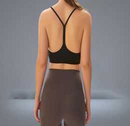 Yoga sling bra Yshaped back gym clothes women sports bra solid color gathered underwear running workout athletic shockproof fitne8795004