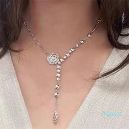 Top Brand Designer Chokers Necklaces Sier Diamond Copper Design for Women Choker Premium Classic Necklace 2023 Spring Gift Jewellery Wholesale