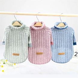 Dog Apparel Winter Clothes Jumpersuit Knitwear Pet Puppy Cat High Collar Coats Sweaters Clothing Accessories