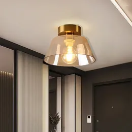 Ceiling Lights Retro Glass Minimalist E27 Head Lamps For Living Room Bedroom Hallway Foyer Entryway Indoor Lighting Fixtures