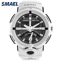 New Electronics Watch Smael Brand Men's Digital Sport Watches Male Clock Dual Display Waterproof Dive White Relogio 1637 2561