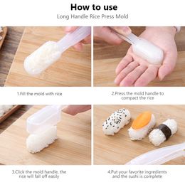 Square shape Onigiri Kitchen Apparatus Gadgets Making Tools Rice Roll DIY Strip Sushi Laver Easy Kit Mold Roller Maker Japanese