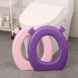 Toilet Seat Covers EVA Cover With Handle Bathroom Warmer Closestool Mat Waterproof For Pad Thicken Washable Removable B03E
