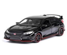 132 Alloy Honda Civic Type R Honda Model Toy Cars Die Cast Metal Pull Back Light Sound Function Car Collection Toys Vehicle Y20014025255
