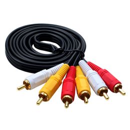3 RCA to 3 RCA Composite Audio Video AV Cable Cord Male to Male Plug Connect TV DVD Cameras Hot Sale 20m