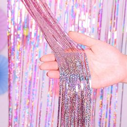 Party Decoration 2M Birthday Backdrop Curtain Sequin Wedding Decor Background Adult Anniversary Baby Shower Glitter