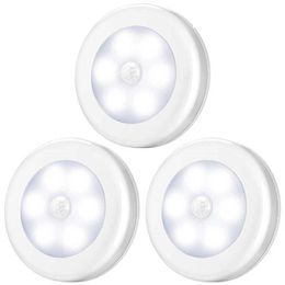 Night Lights Wireless circular motion sensor LED night light battery power supply cabinet night light bedroom light S245302