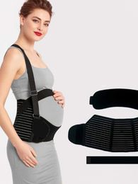 Special Abdominal Care Belt For Pregnant Women Double Support Back Abdomen Brace Shoulder Strap Lumbar Adjustable Black MXXL 240530