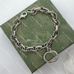 Necklace Elegant Silver Jewellery Set with Interlocking Letter Necklace and Chain Bracelet Includes Gift Box