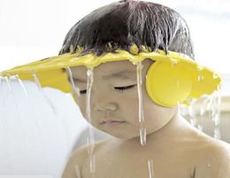 30 Pcs Whole Soft Adjustable Baby Shower Cap Protect Children Kid Shampoo Bath Wash Hair Shield Hat Waterproof Prevent Water I7819903