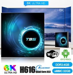 1 Piece T95 Android 100 TV Box H616 Quad Core 4GB32GB Support 24G Wifi 6K Caja de tv android TX3 H966684730