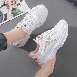 Casual Shoes Korean Fashion Sports 2024 Spring Mesh Breathable Trend Increase Versatile Comfortable And Anti Slip Dad