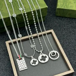 Italian brand Luxury designers High Quality jewelry necklace 925 silver chain mens womens with Pendant Hip Hop Fashion necklaces Tiktok double G fashion gift Van