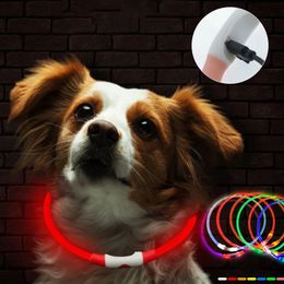 Led Dog Collar Luminous Usb Cat 3 Modes Light Glowing Loss Prevention LED For Dogs Pet Accessories 240530
