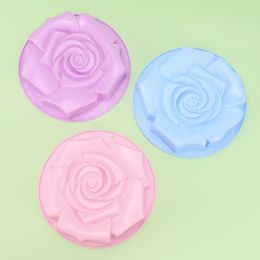 3D Big Rose Flower Baking Tray Silicone Cake Molds Form Mousse Pizza Pan Large Bakery Dish Bakeware Tools DIY Toast Bread Moulds