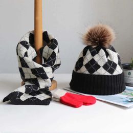 Scarves Wraps Scarves Childrens hat Autumn winter baby hat scarf set boys and girls knitted wooln hats warm caps thick neck WX5.29
