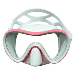Large Frame Swimming Goggles Adult Diving Mask Snorkeling Glasses Anti-Fog Clear Lens Silicone Water Sport Eyewear