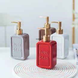 Liquid Soap Dispenser 470ML Ceramic Shampoo Hand Sanitizer Pump Bottle Kitchen Bathroom Accessories Outdoor Travel