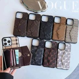 Cases Luxury iPhone Cases with Card Slot and Purse High Quality Phone Case for iPhone 15 14 Pro Max 13 12 11 X Series with Logo Box Pack