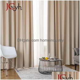 Curtain Modern Hall Blackout For Living Room Girlroom Long Windows Readymade Cortinas Rideaux Highshading 90% 230619 Drop Delivery Dhfcz