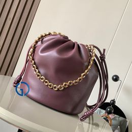 10A highest quality flamence purse bucket tote bag drawstring chain shoulder crossbody bag wowen lady bags large capacity soft leather