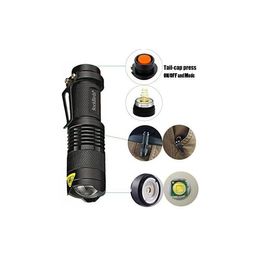 Rockbirds LED Flashlight A100 Mini Super Bright 3 Mode Tactical Flashlight Tools for Hiking Hunting Fishing and Camping b9822114