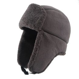 Caps Beanie/Skull Caps Ushanka Russian Hat Men Women Unisex Warm Winter Bomber Hats Earflaps Polar Fleece Wool Fur Earflap Trapper Snow