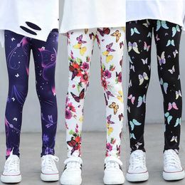 Leggings Tights Shorts Girls wearing spring and autumn thin childrens stretch printed pants Korean childrens pants summer clothing WX5.29