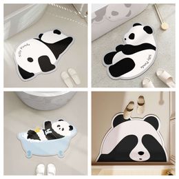 Cute Quick Drying Panda Super Absorbent Anti-Slip Mat Skin Floor Mats Toilet Carpet Home Decor Bath Rug L2405