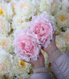 New Artificial Flowers Silk Peony Flower Heads Party Wedding Decoration Supplies Simulation Fake Flower Head Home Decorations 15cm8458157