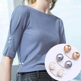 Brooches 3pcs Double Pearl Lady Brooch Suit Coat Jacket Cardigan Pin Buckle Elegant Exquisite Fashion Jewellery Decoration