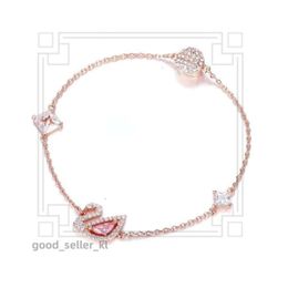 Fashion Swarovskis Bracelet Designer Jewellery Women Original High Quality Charm Luxury Bracelets Rose Gold Pink Romantic Estheticism Swan Bracelets 721