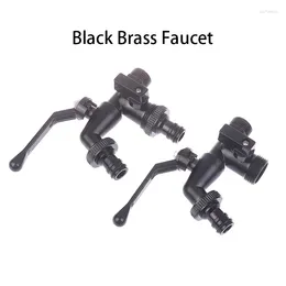 Bathroom Sink Faucets Black Faucet Outdoor Garden Anti-Freeze Bibcocks With Dual Outlet For Washing Machine 1/2 Inch Hose